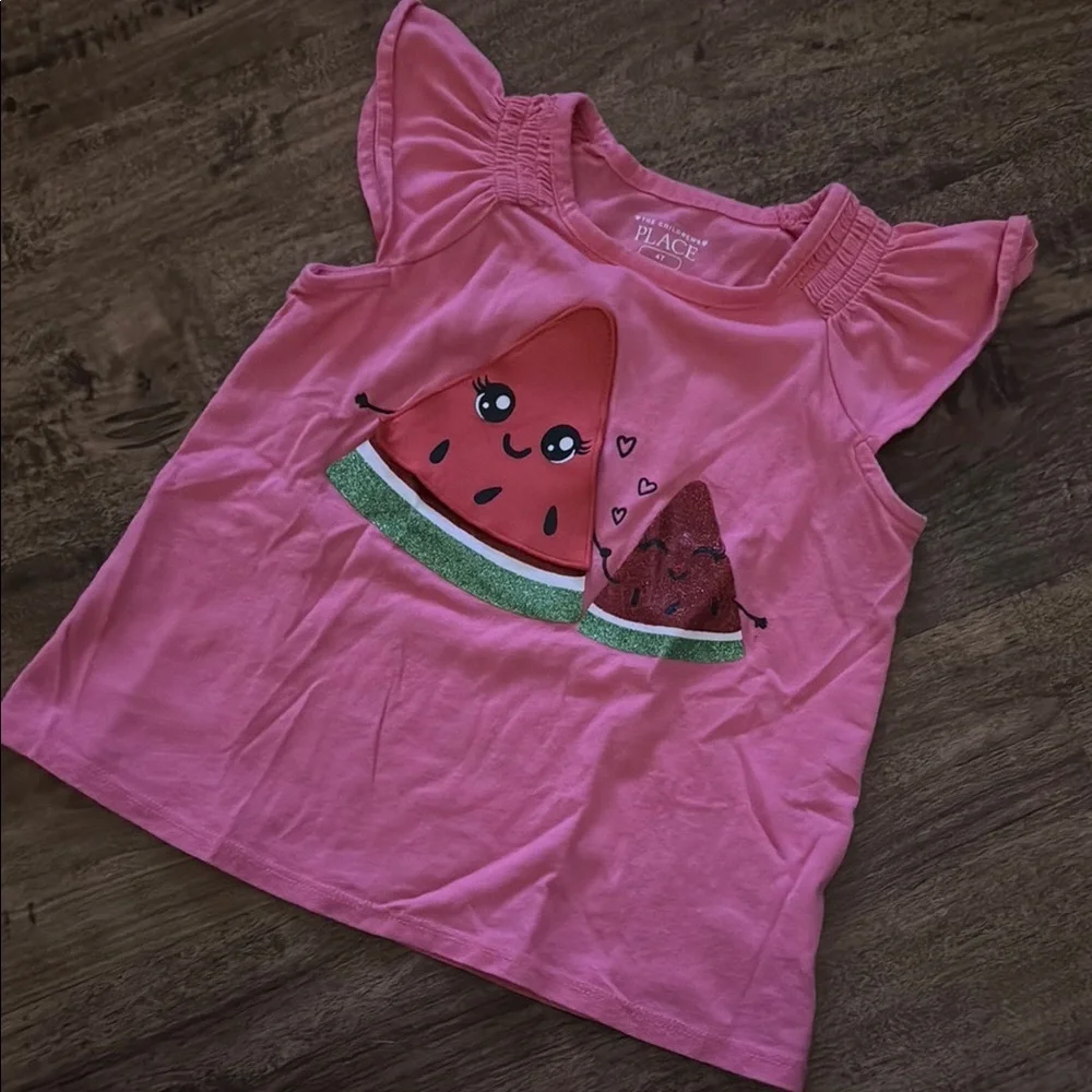 The Children's Place Pink and Red Watermelon Graphic Tee